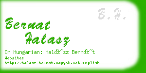 bernat halasz business card